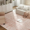 thumbnail image 5 of ZENELESS 8x10 Ultra Large Area Rug, Pink Low Pile Stain Resistant Premium Modern Flowers Carpet for Living Room Bedroom Bathroom Home Office, 5 of 7