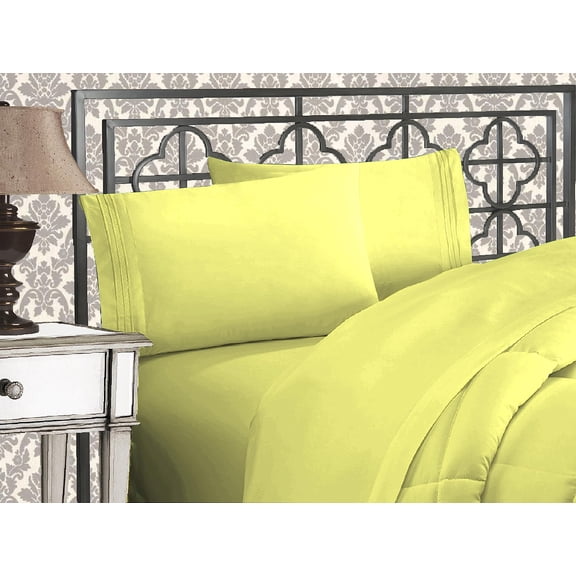 Elegant Comfort 1500 Microfiber 4-Piece Bed Sheet Set Twin/Twin XL Pistachio