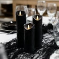 thumbnail image 3 of LumaBase Battery-Operated LED Wax Candles with 3D-Wick Flame, Black - Set of 3, 3 of 7