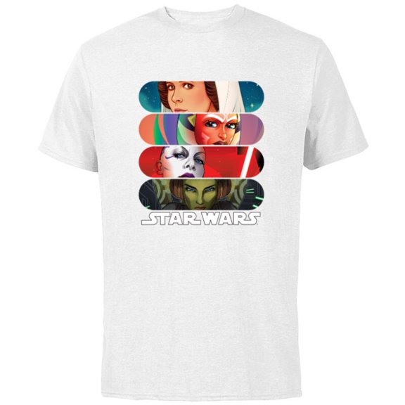 Stars Wars Women of the Galaxy - Short Sleeve Cotton T-Shirt for Adults - Customized-White