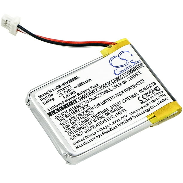 450mAh 1ICP6/26/36, 582535 Battery for Mio Mivue 388 - Walmart.com ...