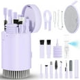 thumbnail image 2 of FURNIX Multi-Functional Electronics Cleaner,Phone Laptop Screen Care Tool,Retractable Keyboard Brush,Portable Device Cleaning Tool,Camera Earbud Cleaner,Mist Spray Electronics Cleansing Kit Purple, 2 of 8