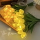 thumbnail image 5 of Juego de 10 luces nocturnas artificiales con tulipanes, flores brillantes con modos LED blanco cálido y RGB para dormitorio, decoración del hogar, tulipanes artificiales recargables por USB para sala, 5 of 7