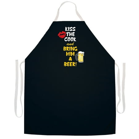 Kiss The Cook Aprons - Kiss Cook Bring Beer Aprons by LA Imprints Novelty Gift Kitchen Bar Grill Humor Funny Attitude