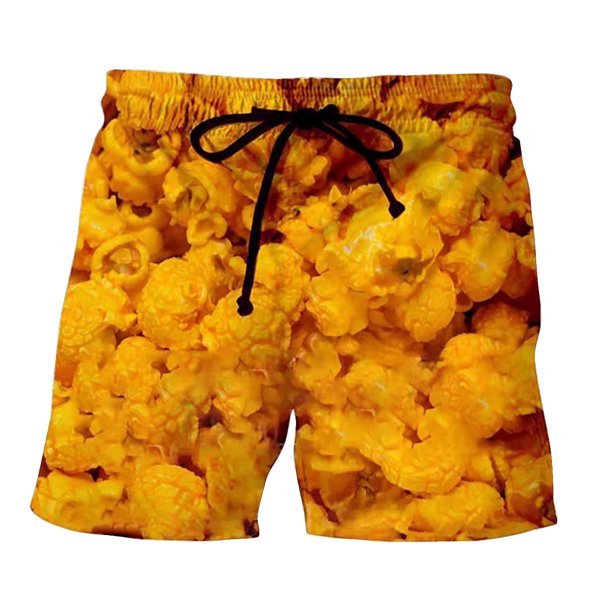 WILLBEST Pantalones Cortos Cortos para Hombre Pantalones Cortos Casuales Sueltos con Estampado 3D de Comida y Personalidad de Moda para Hombre Pantalones de Playa