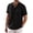 Black, variant on Men's Casual Linen Button Down Shirt Short Sleeve Beach Shirt