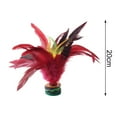 thumbnail image 6 of Baellert Shuttlecock Stable Base Anti-drop Fadeless Kick-resistant No Shedding Colorful Feathers 20cm Chinese Shuttlecock for Student, 6 of 8