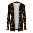 thumbnail image 4 of JSheng Women's Halloween Cardigan Tops Ladies Casual Long Sleeve Festival Printed Comfy Cardigans Coat, 4 of 5