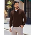 thumbnail image 4 of COOFANDY Long Sleeve Polo Shirts for Men Knit Polo Sweater Lightweight Ribbed Pullover Sweater, 4 of 6