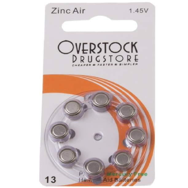 Hearing Aid Batteries Size 13 Zinc Air, 40 Batteries