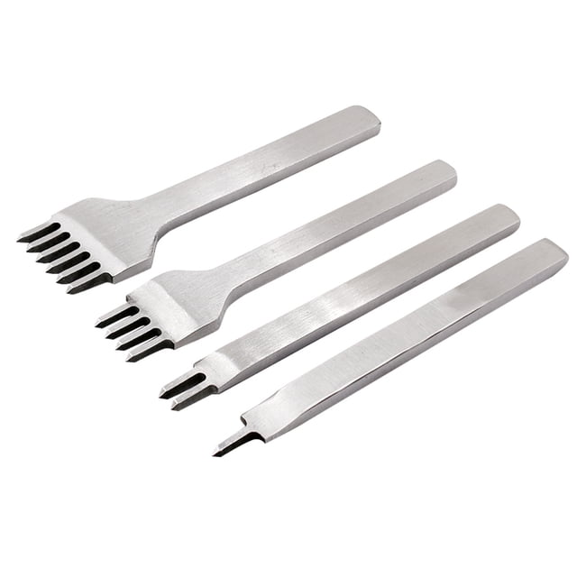 Punzón de costura de cordones de 4 puntas, kits de artesanía de bricolaje de cuero, punzones de acero con alto contenido de carbono, 5 mm Yuarrent TO1132-03B