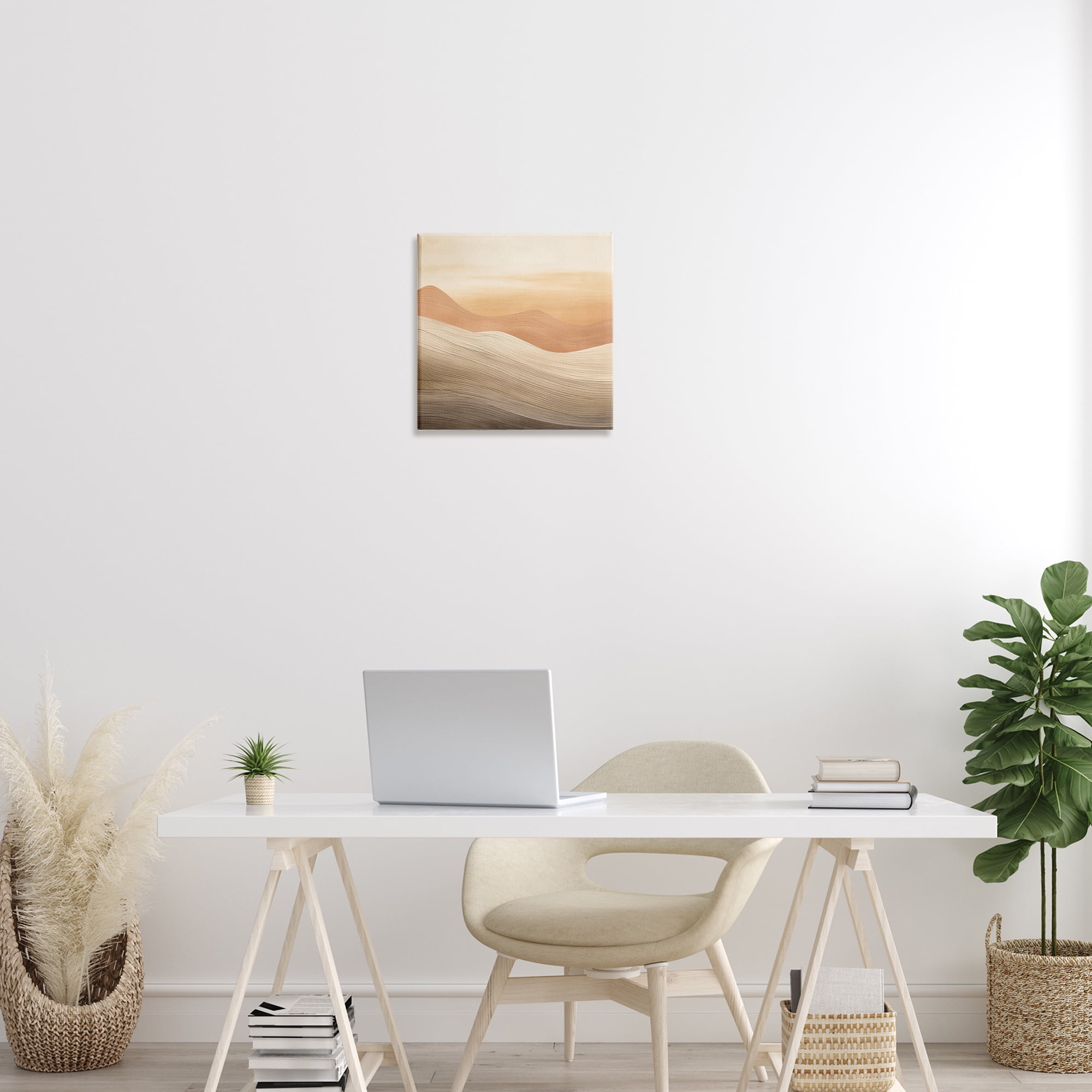 Stupell Industries Ombre Desert Dunes Landscape & Nature Painting Wrapped Canvas Art Print Wall Art, 17 x 17