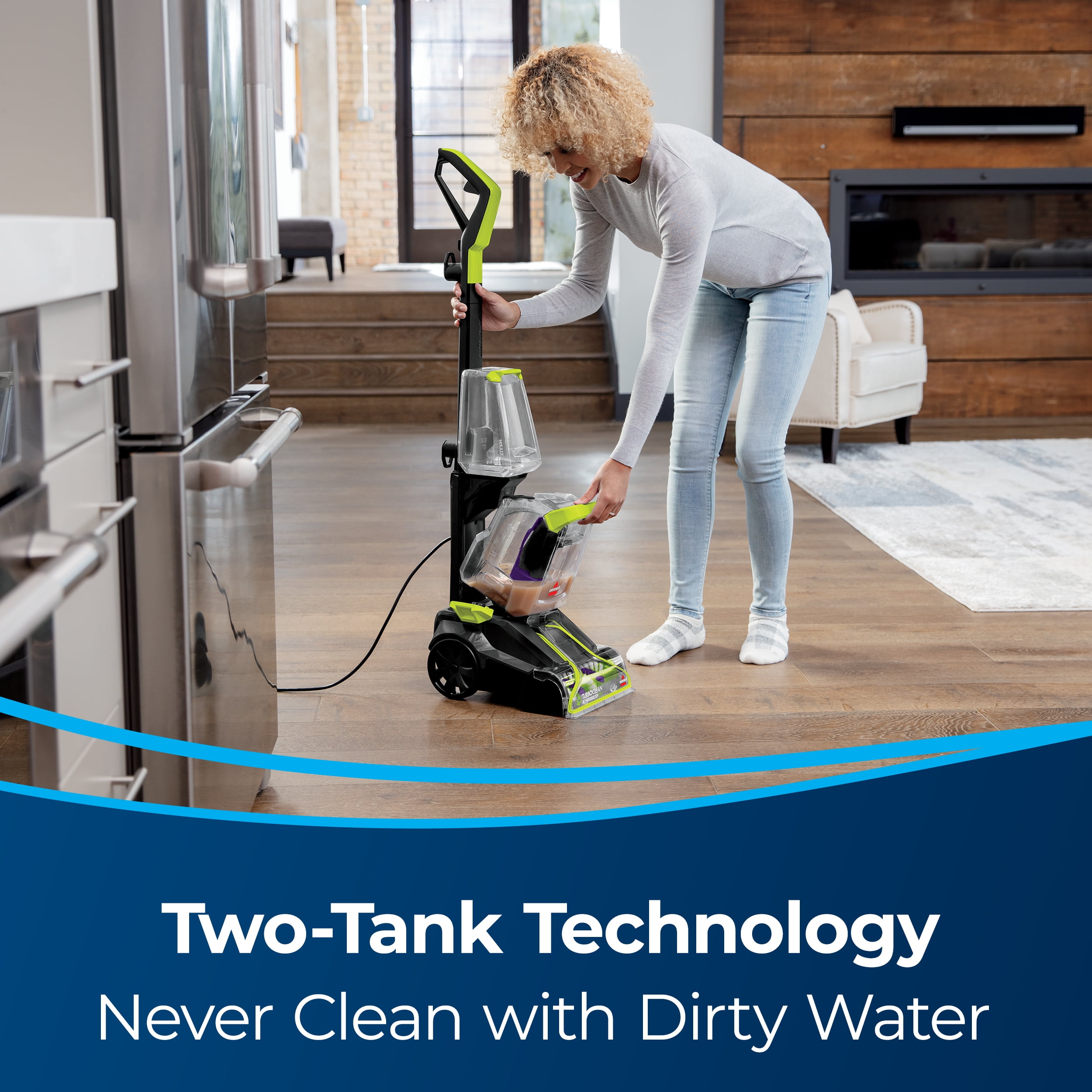 BISSELL  TurboClean PowerBrush Carpet Cleaner DeepReach PowerBrush Roll and Two-Tank Technology