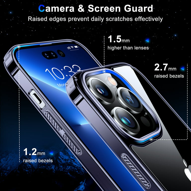 Humixx for iPhone 15 Pro Max Case with Camera Cover, [14 FT Drop Protection  & Airbag Tech] [Snug Touch] Protective Shockproof Bumper Hard Cover Case