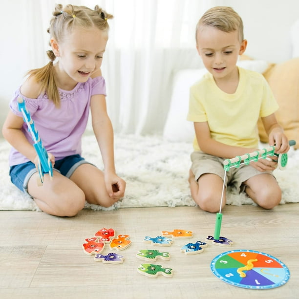 Melissa Doug Catch Count Wooden Fishing Game With 2 Magnetic