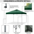 thumbnail image 3 of Ainfox 10 x 10 ft Pop up Canopy Tent,Instant Outdoor Canopies,Shade Tents with Carrying Bag,Green, 3 of 12
