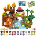 thumbnail image 1 of Juguete STEM iluminado SSAWER de 208 piezas con bloques magnéticos para niños, 1 of 6