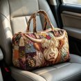 thumbnail image 6 of Cow Plaid Travel Weekender Bag Large Capacity Shoulder Duffel Tote for Women Vacation Gym Trip, 6 of 7