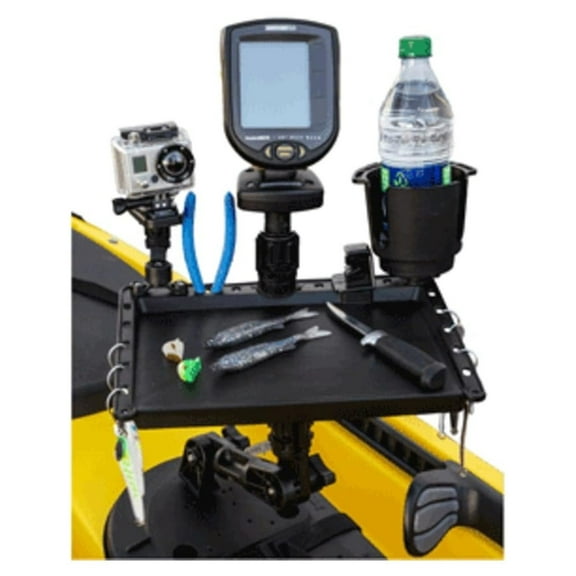 Bait Board for Kayaks - Fishing Tackle Prep Station with Lure Rack - 9.5" x 12.25" - Universal Mount - 1 Year Warranty