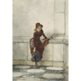 thumbnail image 2 of Pieter Haaxman 18x24 Gold Ornate Framed and Double Matted Museum Art Print Titled - Standing Young Woman, Leaning Against Wall (1869 - 1937), 2 of 4