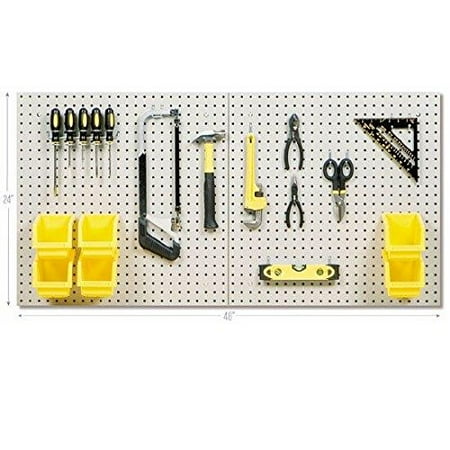 Seville Classics 8 Sq Ft Steel Pegboard Set, UHDK20335