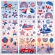 thumbnail image 5 of 104 Uds. Decoraciones adhesivas para ventanas del 4/4 de julio, suministros de decoración para fiestas patrióticas, rojas, blancas y azules, adornos de día independientes, 5 of 6