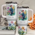thumbnail image 3 of Custom Pileated Woodpecker Gift Tumbler 40oz – Personalized Stainless Travel Cup with Handle and Straw – Animal Bird Mug for Girls Women Birthday Christmas Occasion, 3 of 6