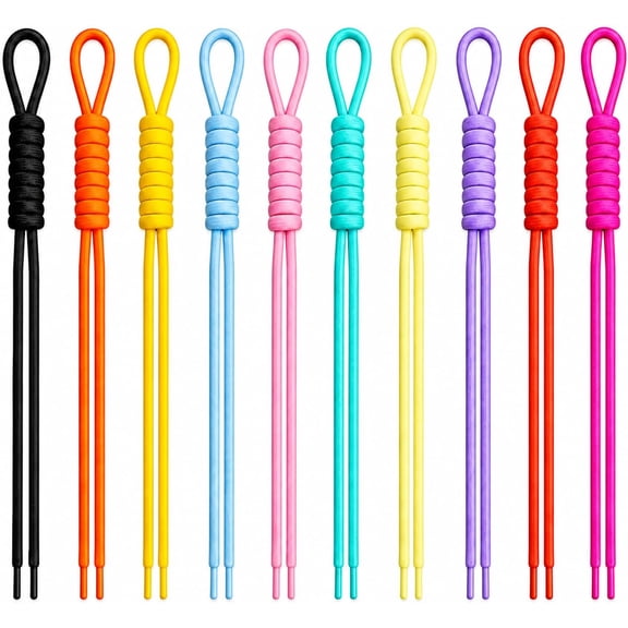 DESIGNICE Paracord Keychain,10Pcs Rope Keychain,Paracord Bag Charm for Purse Handbag Decoration Accessories,paracord keychain kit 10 Colors.