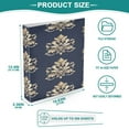 thumbnail image 5 of Decorative Pattern 12.4x10.6in PVC Round Ring Binder, D-Ring 3-Hole, Metal Clip, 200 Sheets, 5 of 10