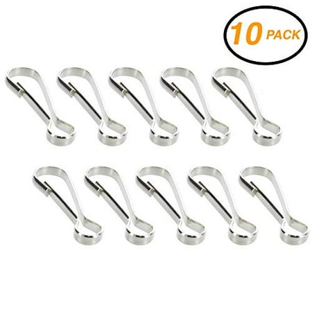 Ram-Pro 10pcs Mini Steel Spring Nickel-Plated para Cord Clip Lanyard Snap Hooks Lobster Claw Clasps, Durable Bright Silver 1.4mm Small Chain Purse Pulis Snap Clip for Lanyard Zipper Pull Id