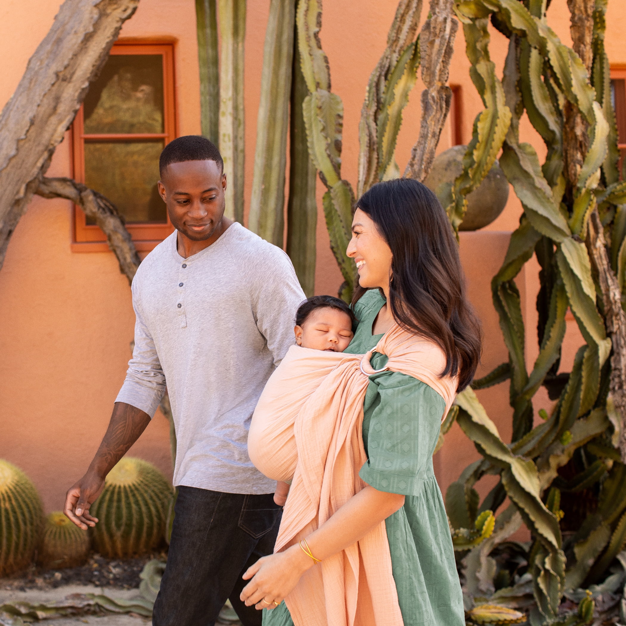 Moby Wrap Ring Sling Baby Carrier in Rose