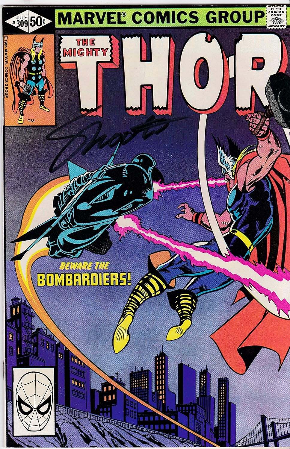 The Mighty Thor #309 VF/NM Signed Jim Shooter