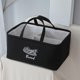 thumbnail image 1 of Cesta para almacenar telas | Contenedor plegable para organizadores de tela • Asas duraderas • Negro, beige, azul • 38x26x18 cm | Lavandería multiusos, juguetes y armarios para guardar | Costura, 1 of 6