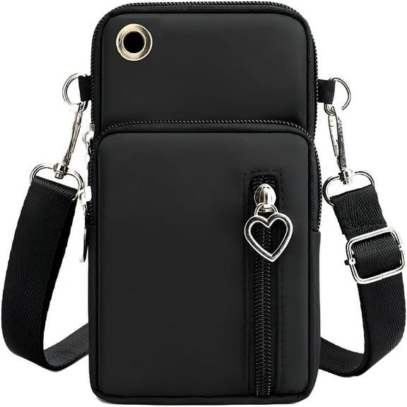GASTROPOD 3-Layers Crossbody Bag Cellphone Pouch Armband Wallet Nylon Smartphone Purse with Earphone Hole