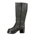 thumbnail image 3 of PEERAGE Terri Women's Wide Width Leather Knee-High Block Heel Boots, 3 of 5