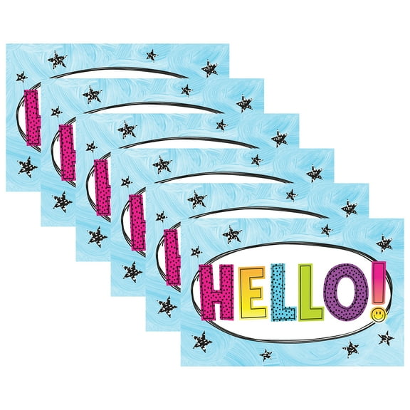 Teacher Created Resources Brights 4Ever Hello Postcards, 30 Per Pack, 6 Packs