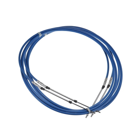 Unique Bargains 2pcs 16ft 5 M 197  Marine 33C Throttle Control Cable for Outboard Engine