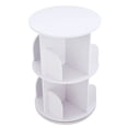 thumbnail image 6 of Classic White 2-tier Rotating Bookshelf 360° Rotatable for Various Home And Office Decoration Styles Bookshelf, 6 of 22