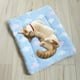 thumbnail image 5 of Alfombra de terciopelo multicolor para perros y gatos | 30 x 40 cm, suave poliéster | Antideslizante, lavable, cómoda para todo tipo de clima | Cama para mascotas de interior, 5 of 6