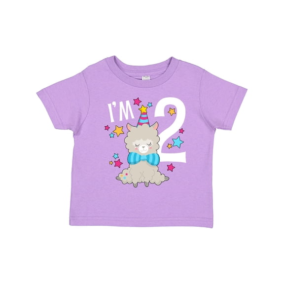 Inktastic I'm Two- Cute Llama Second Birthday Boys or Girls Toddler T-Shirt