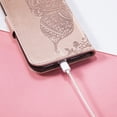 thumbnail image 5 of Butterfly Embossed PU Leather Stand Card Holder Slots Wrist Strap Flip Folio Cover for iPhone 14, 5 of 5