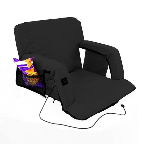 Xspec Large Wide Heated Reclining Stadium Seat with Armrest, Battery NOT