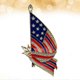 thumbnail image 3 of USA National Flag Brooch Creative Alloy Rhinestone Lapel Pin Brooch American Costume Jewelry, 3 of 4
