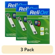 (3 pack) ReliOn Prime Blood Glucose Test Strips, 25 Count