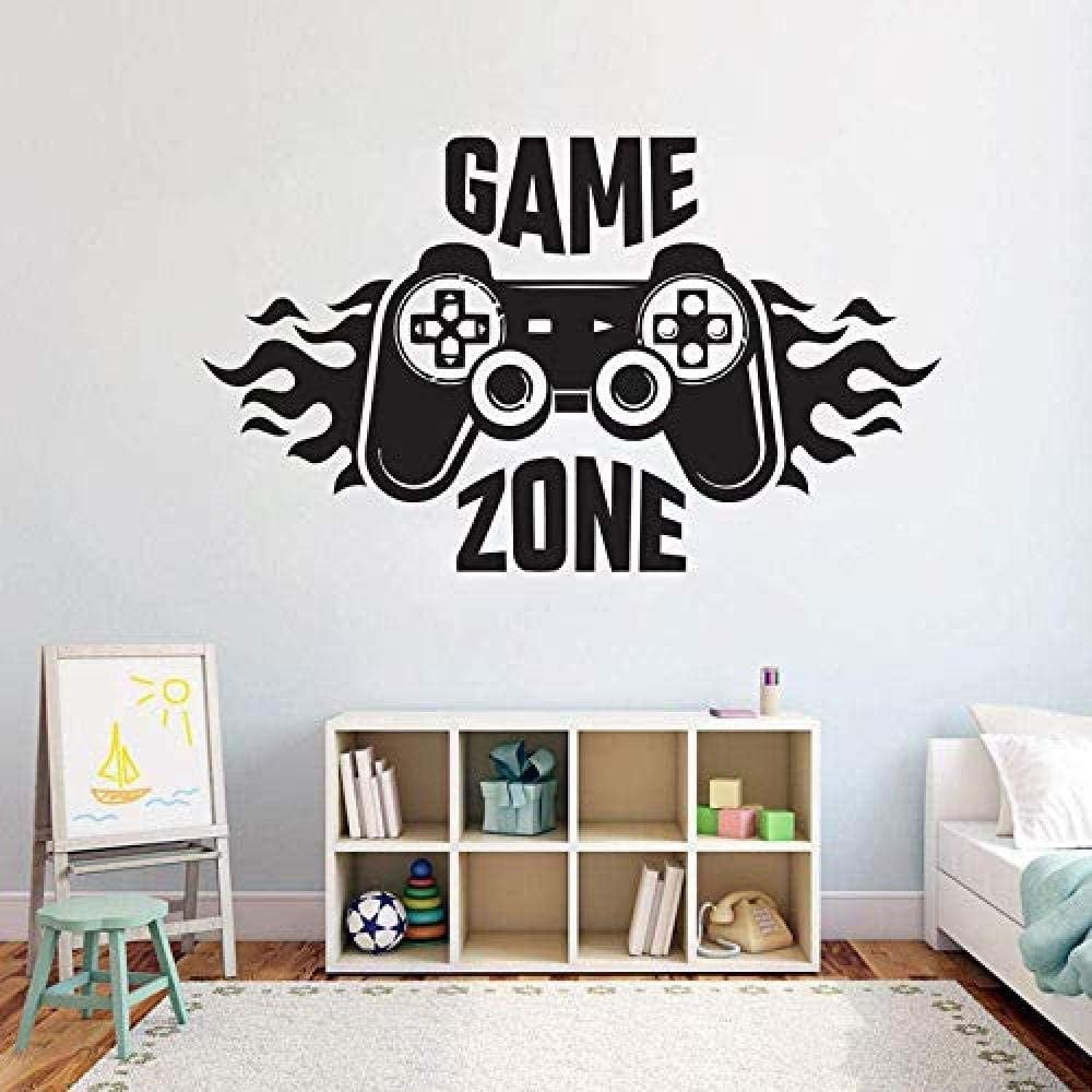 56 Pieces Gamer Wall Decals Gamer Wall Sticker Gaming Controller Joystick  Wall Decals Removable Video Games Wall Stickers Game Boy Wall Art for