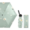 thumbnail image 2 of Fresh Flowers Design Umbrellas for Sun Auto Open Close UV50+ Waterproof 5-Fold Compact Fiberglass Frame, 2 of 6