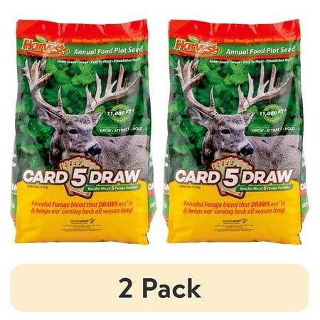 (2 pack) Evolved Harvest 5 Card Draw Food Plot Seed 10 lb Bag