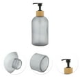 thumbnail image 5 of Unique Bargains 1 Pc Cylinder Frosted Soap Dispenser 13.53oz Gray Black, 5 of 6
