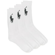 Polo by Ralph Lauren Mens Casual Socks (10-13, White/Black) ZP821273PK6 WHBLK