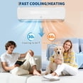 thumbnail image 5 of 18000 BTU Ductless Mini Split Air Conditioner and Heat Pump System - 230V, 19 SEER2, Cools & Heats Up to 1250 Sq Ft, Includes Pre-Charged Condenser, Installation Kit and Remote Control, 5 of 7
